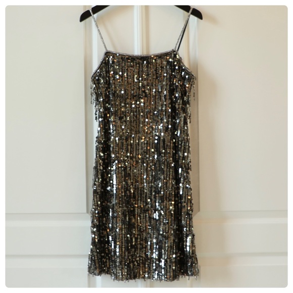 ALICE + OLIVIA Chicago Sequined Fringe Mini Dress - Picture 12 of 17